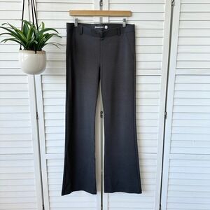 Betabrand Gray Maze 2 Pocket Dress yoga Pants Flare‎ Leg Geometric Womens Size L